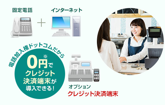 電話加入権ドットコムだから0円でクレジット決済端末が導入できる！