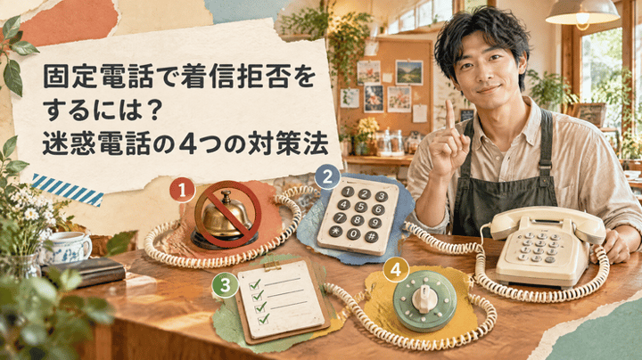 固定電話で着信拒否をするには？迷惑電話の4つの対策法
