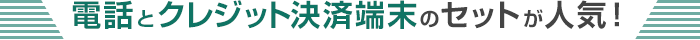 電話とクレジット決済端末のセットが人気！