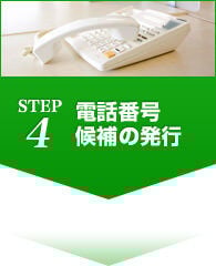 STEP4 電話番号候補の発行