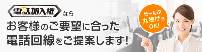 お客様のご要望にあった電話回線をご提案します